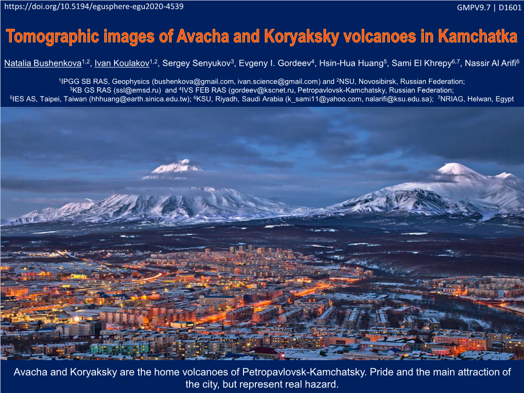 Seismic Network on the Avacha Volcano