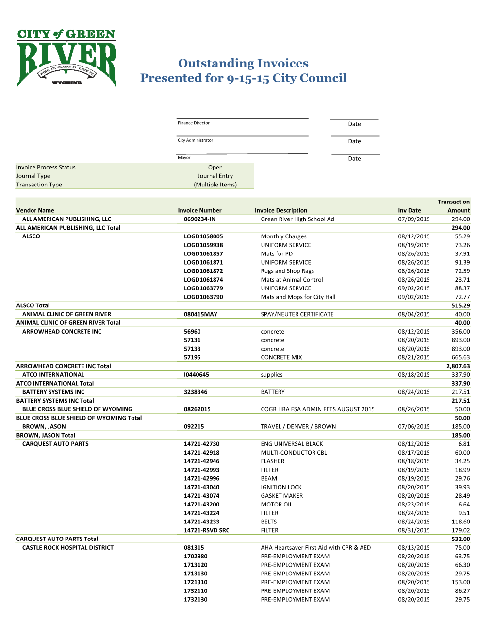 9-1-15 Bill List.Xlsx