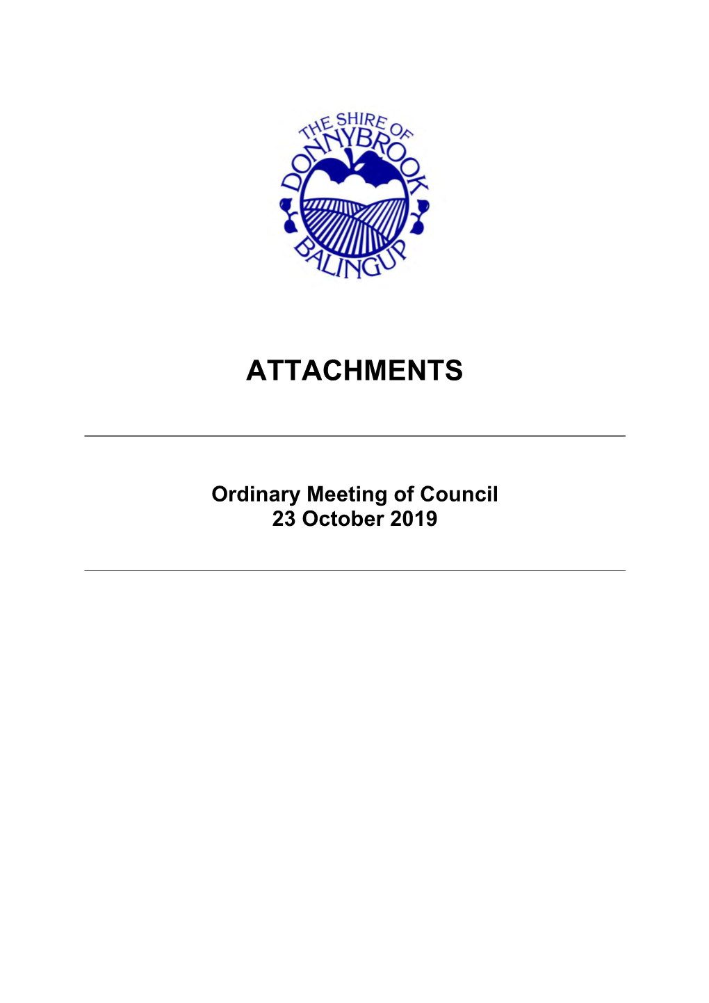 Combined Attachments Ordinary Council Meeting 23 October 2019