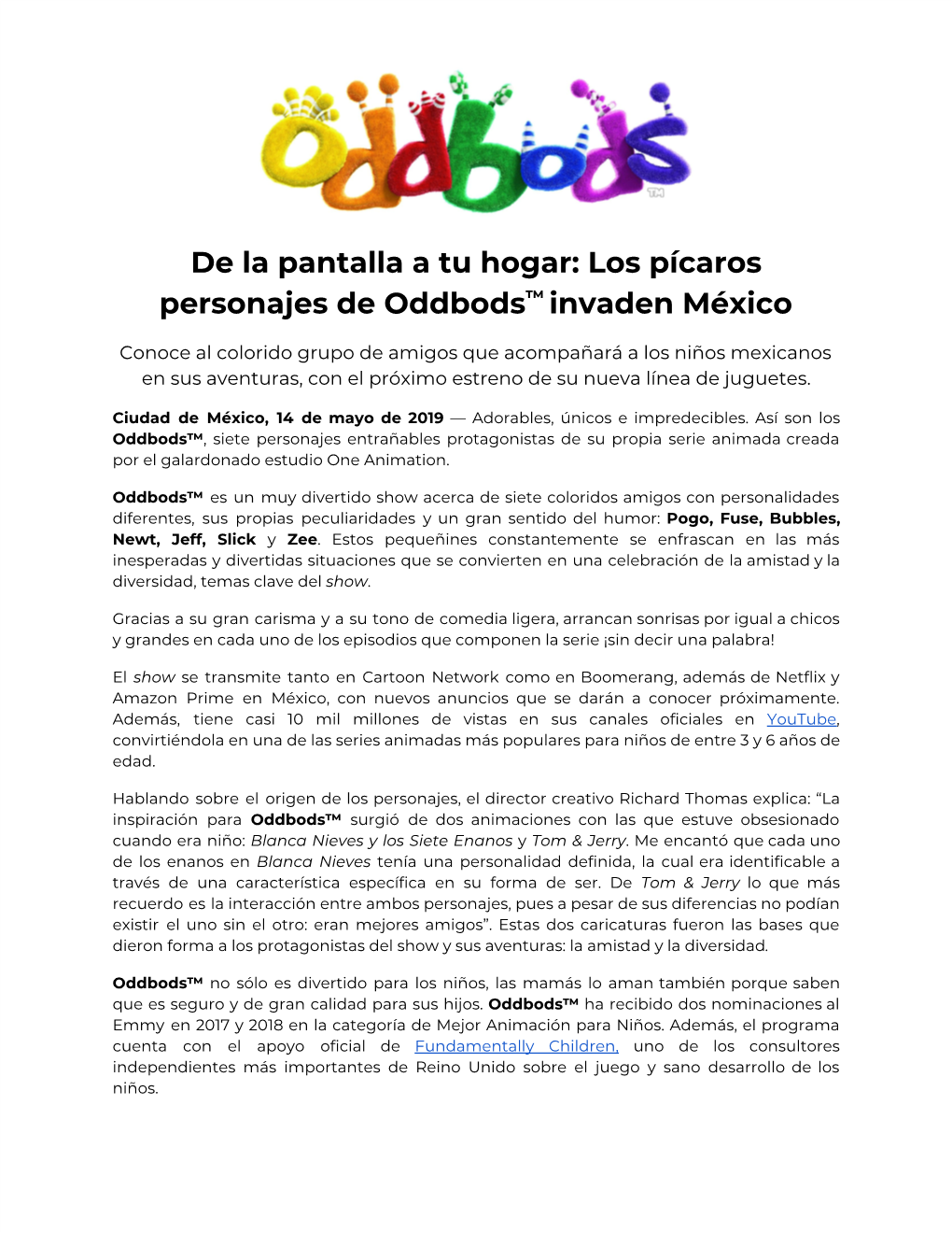 Los Pícaros Personajes De Oddbods​™ ​Invaden México