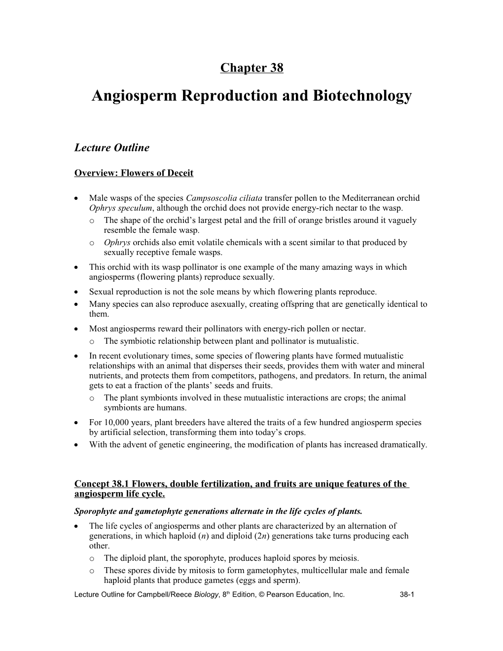 Angiosperm Reproduction and Biotechnology