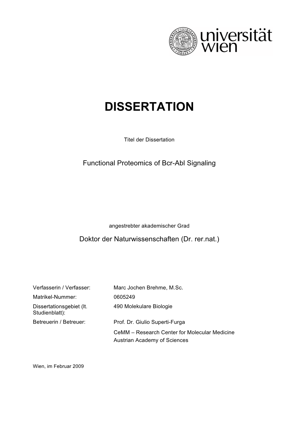 Dissertation