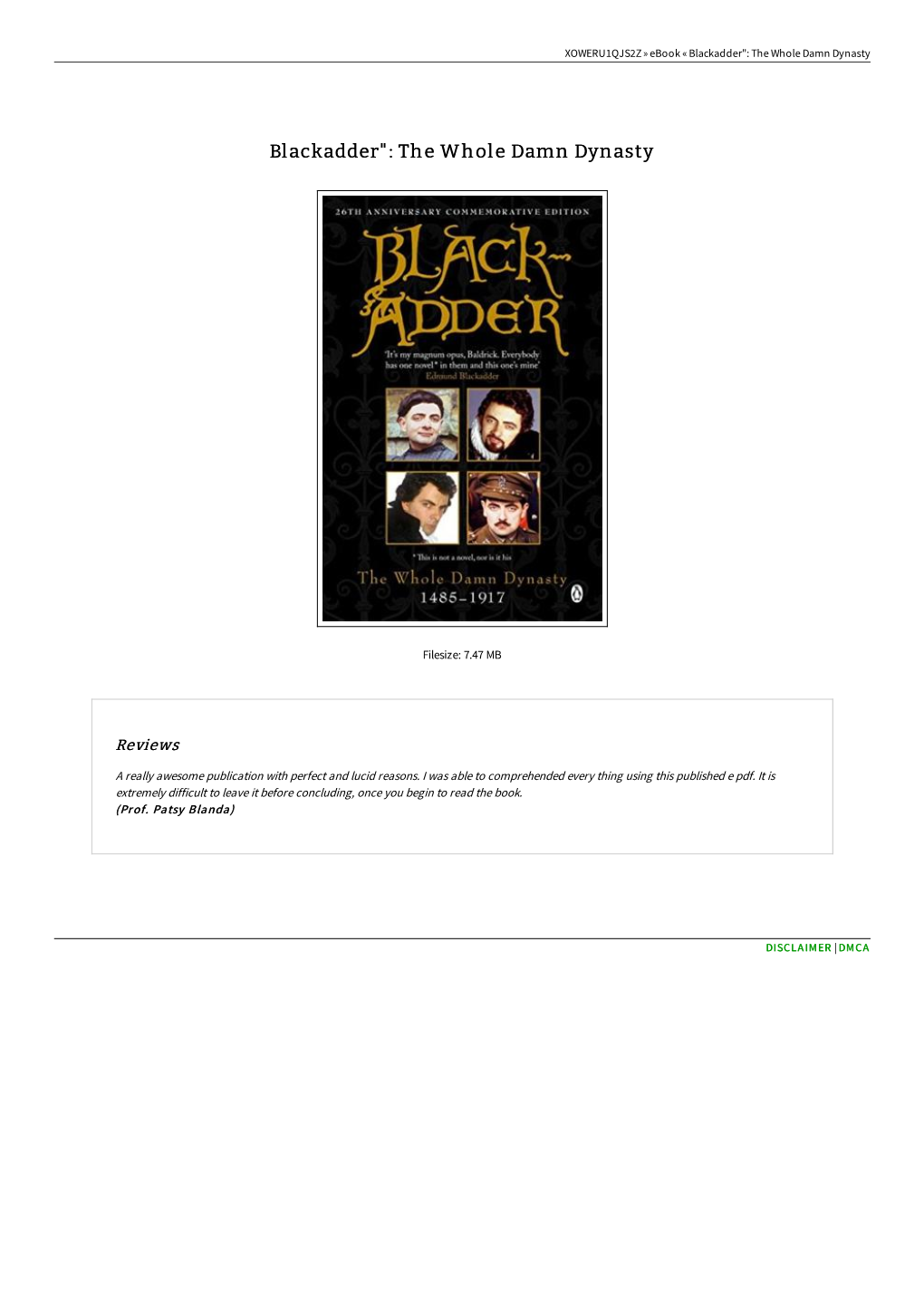 Read PDF ~ Blackadder