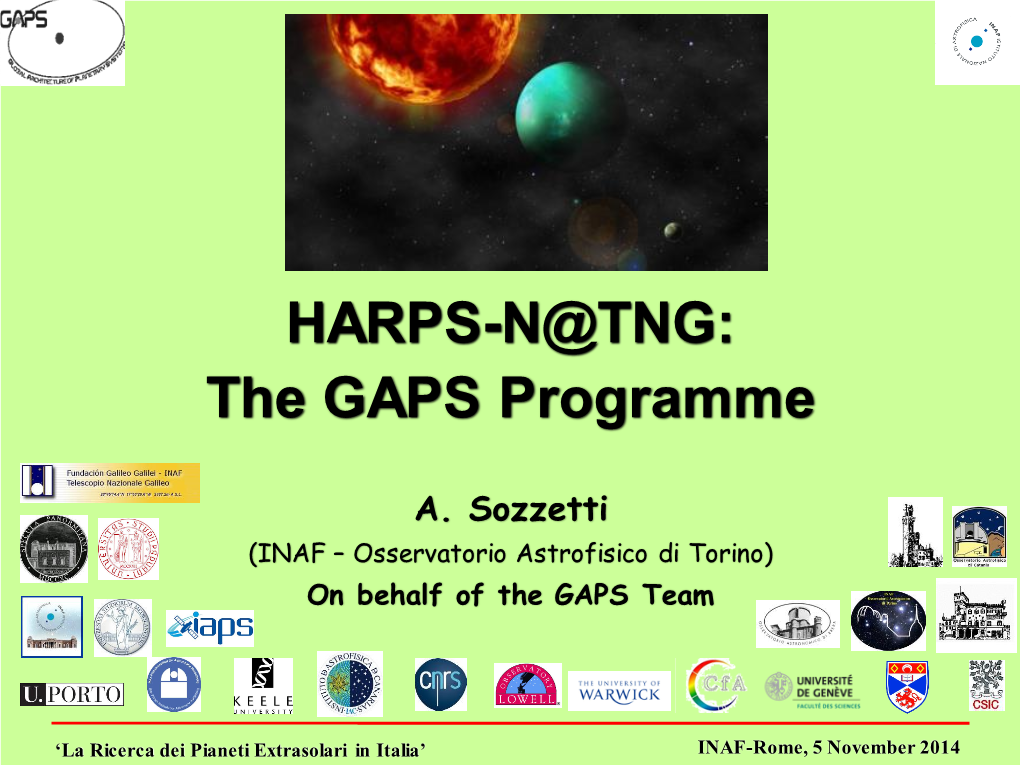 HARPS-N@TNG: the GAPS Programme