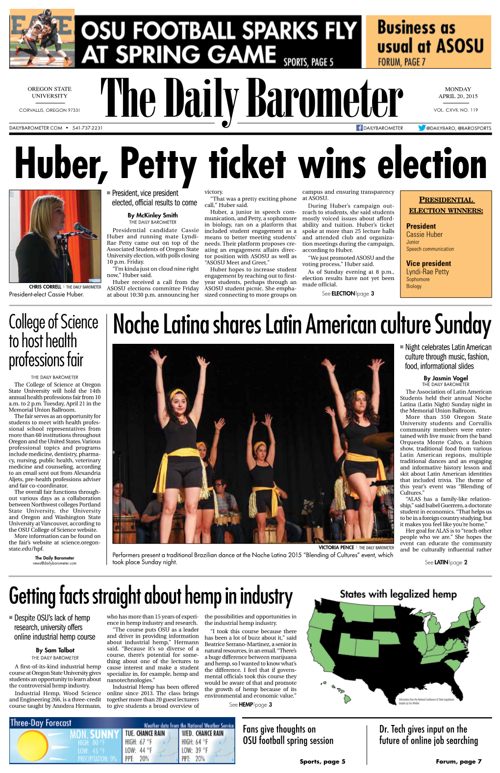 Huber, Petty Ticket Wins Election N President, Vice President Victory