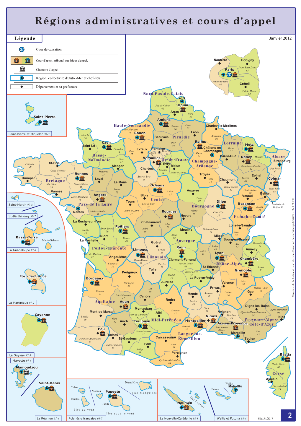 Régions Administratives Et Cours D'appel