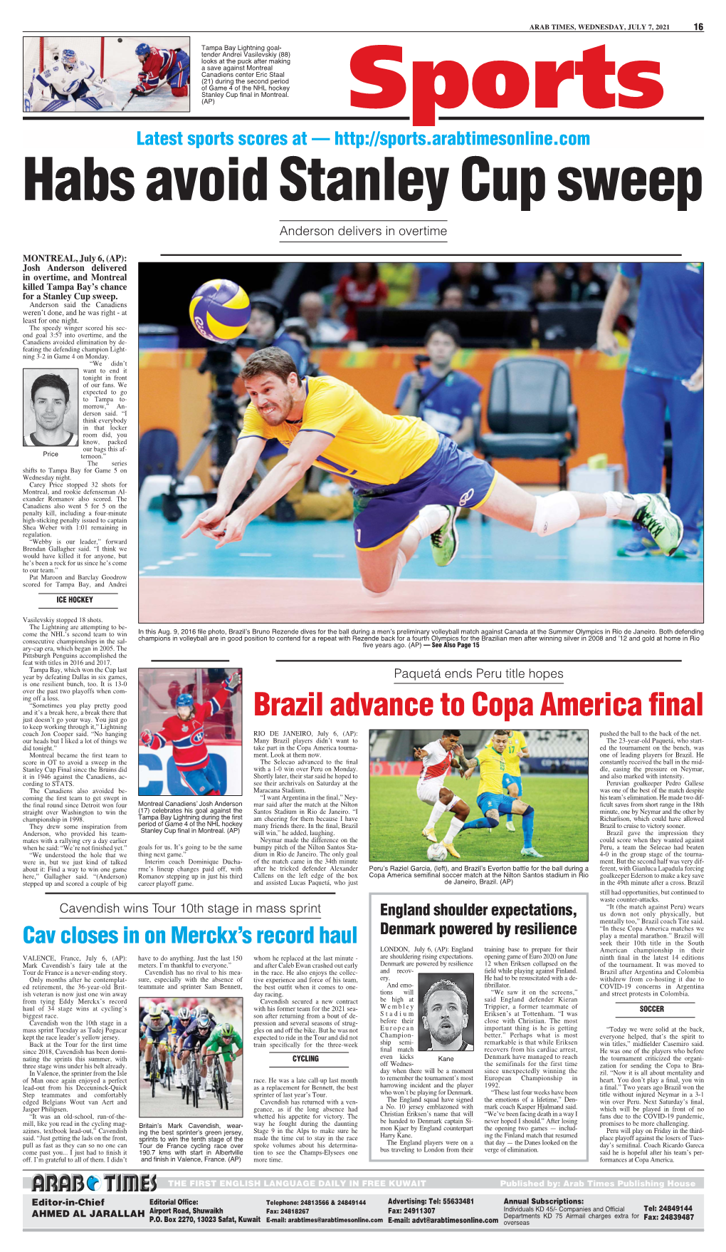 Brazil Advance to Copa America Final