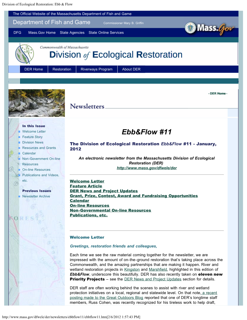 Division of Ecological Restoration: Ebb & Flow