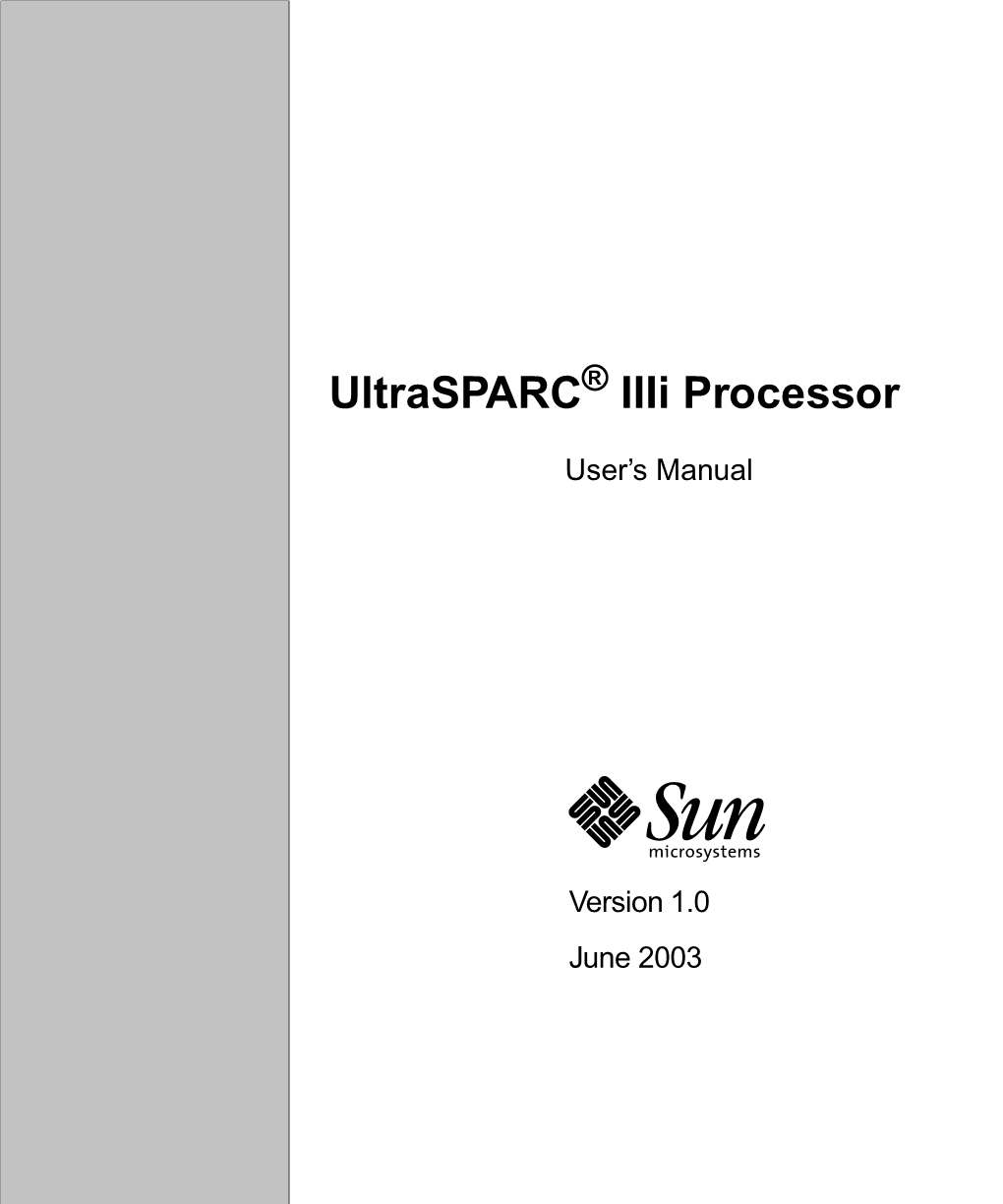 Ultrasparc Iiii Processor User's Manual