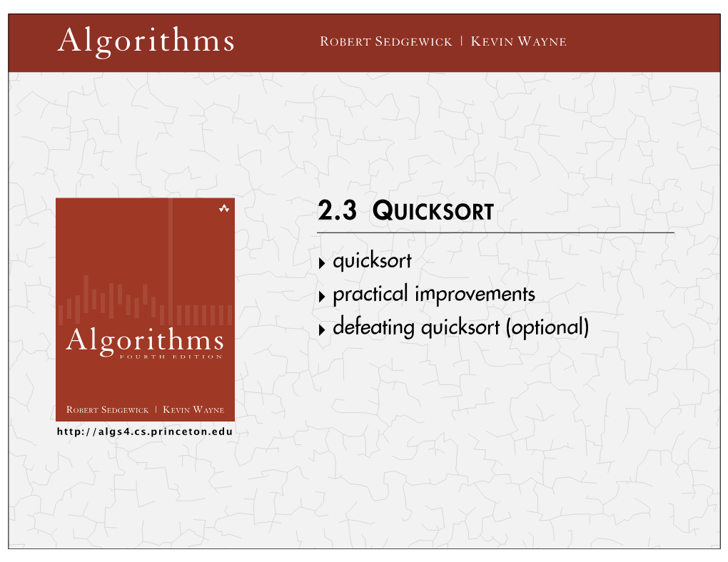 Algorithms ROBERT SEDGEWICK | KEVIN WAYNE