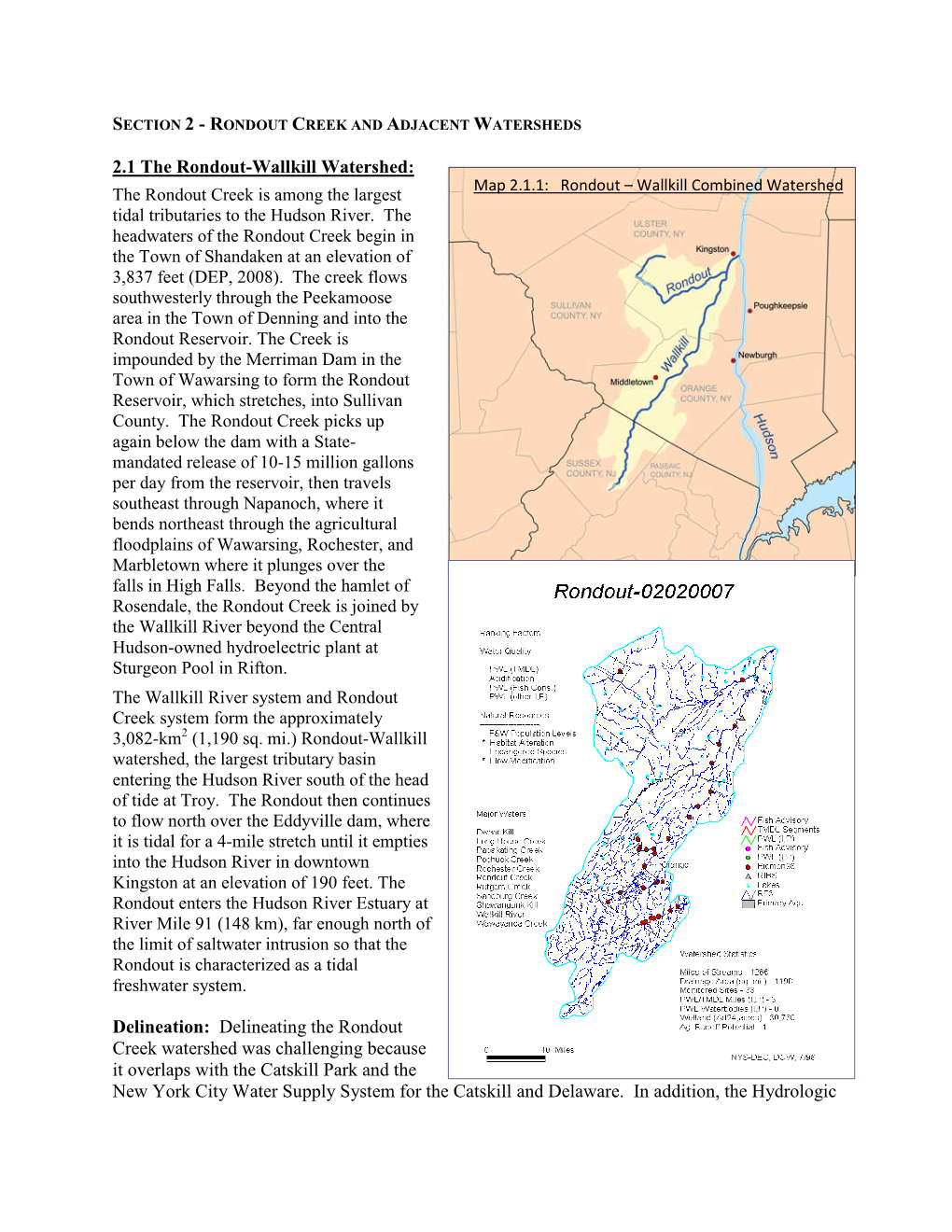 Rondout Creek and Adjacent Watersheds