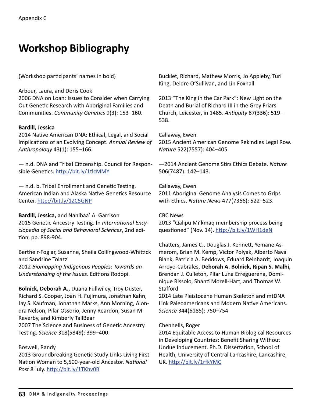 DNA & Indigeneity Workshop Bibliography