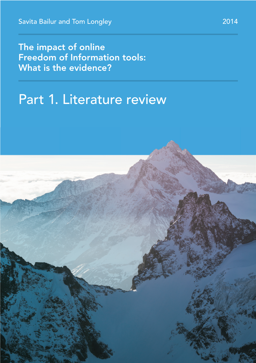 Literature Review the Impact of Online Freedom of Information Tools What Is the Evidence?