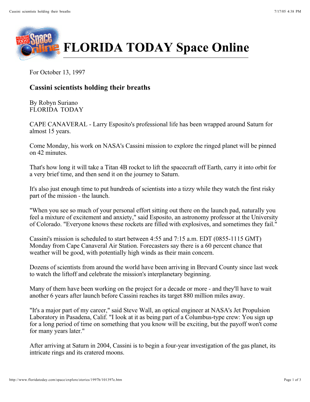 FLORIDA TODAY Space Online