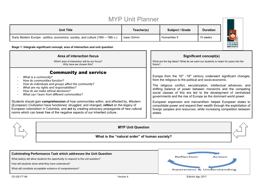 MYP Unit Planner s4