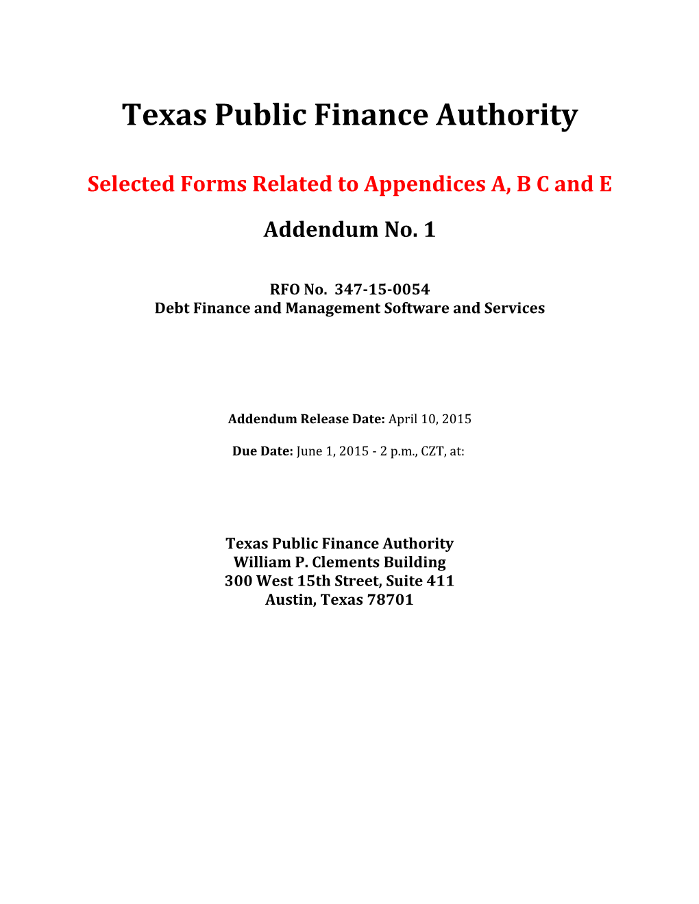 Texas Public Finance Authority