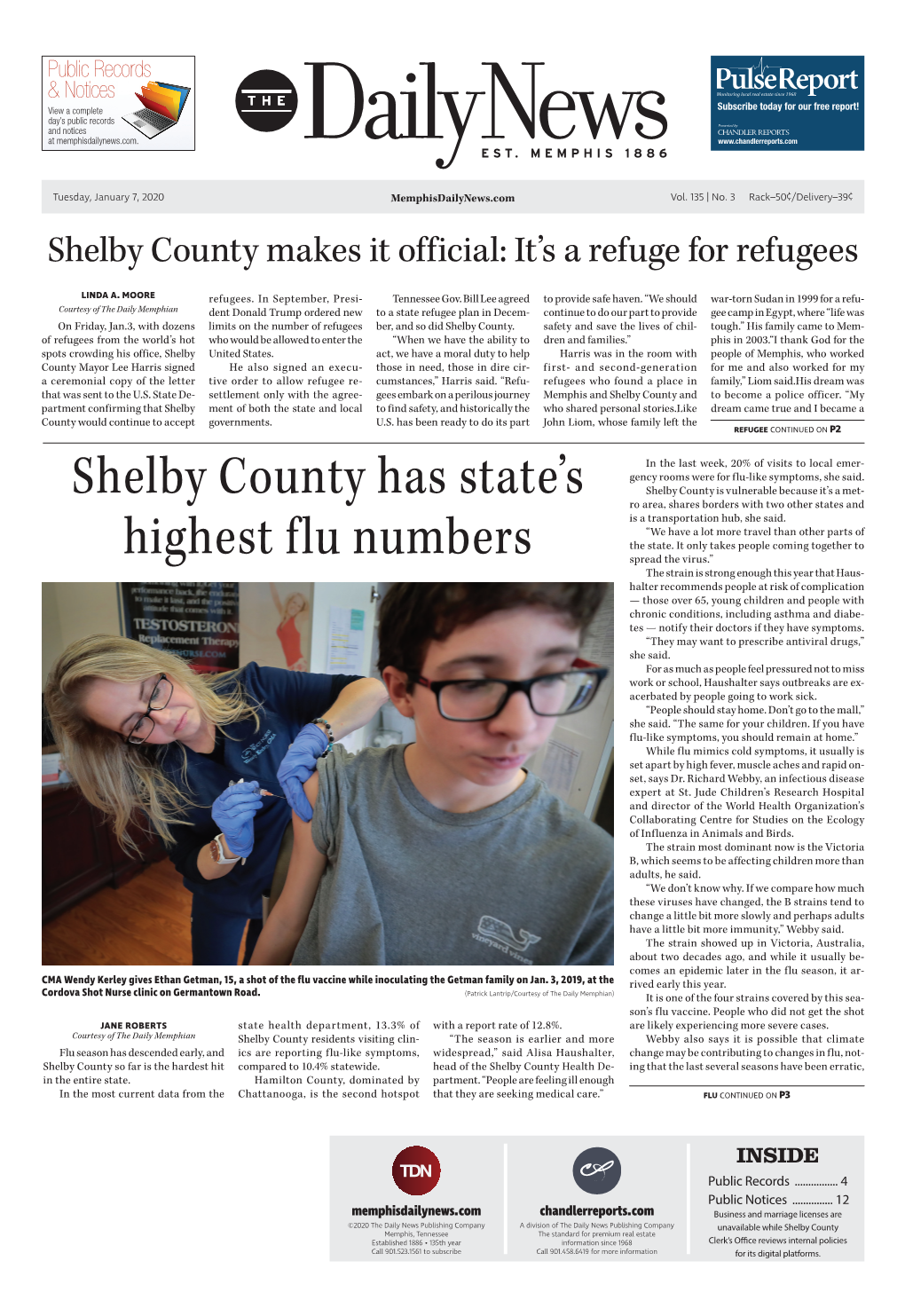 Shelby County Has State's Highest Flu Numbers