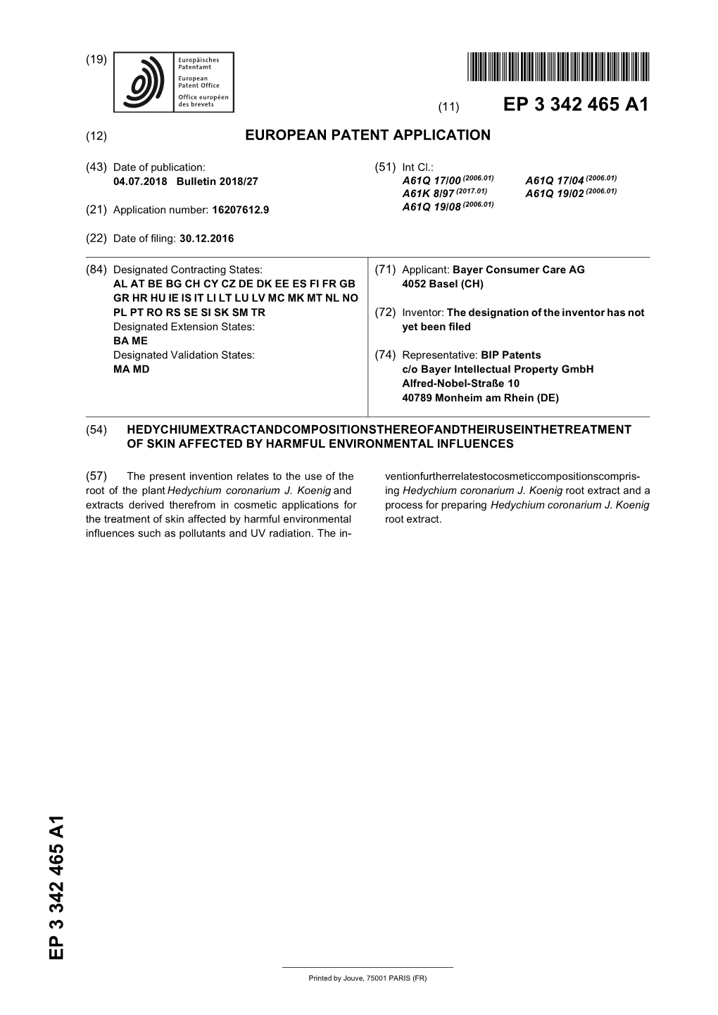 Hedychium Extract and Compositions Thereof And