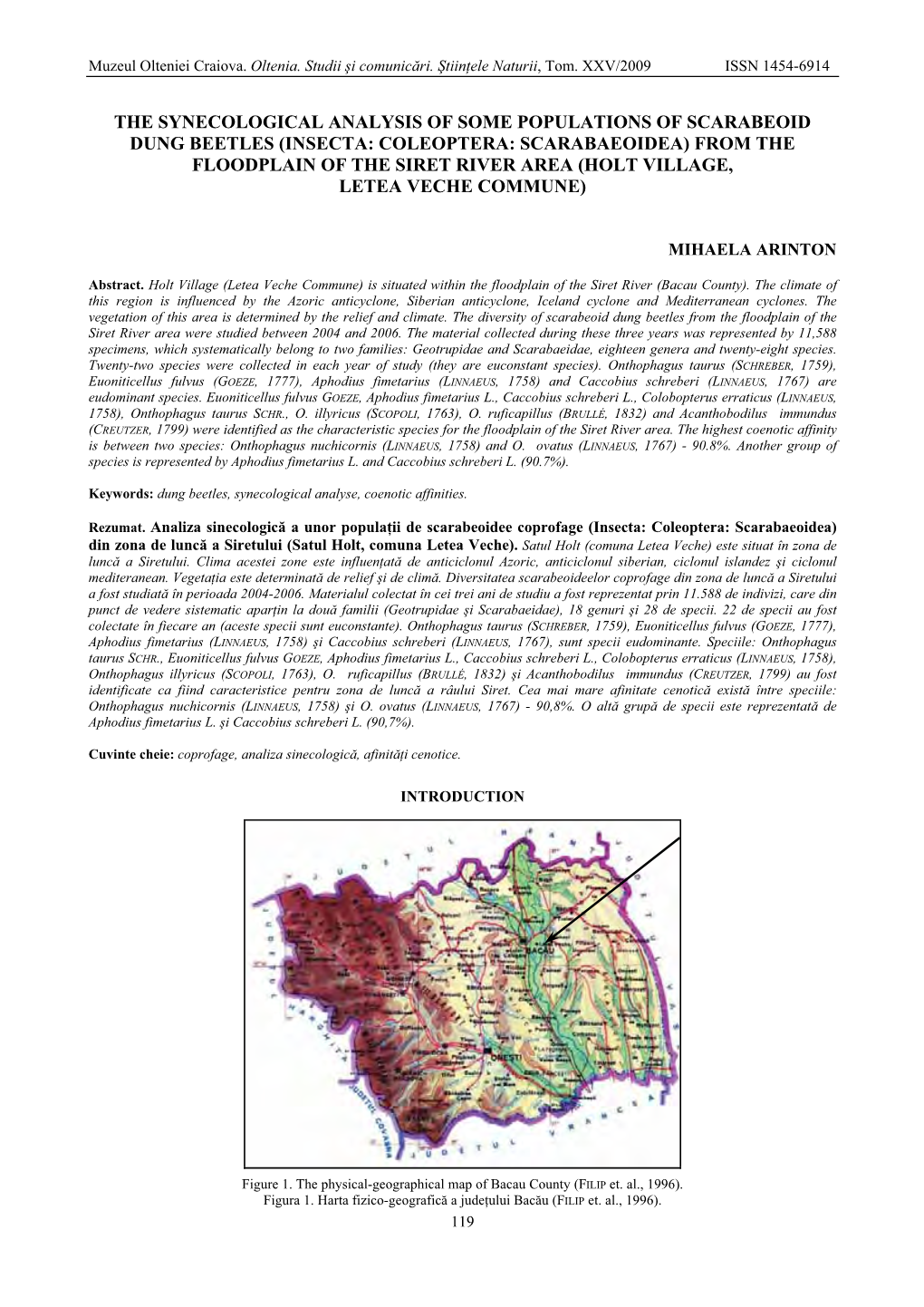 The Synecological Analysis of Some Populations of Scarabeoid Dung Beetles (Insecta: Coleoptera: Scarabaeoidea) from the Floodpla