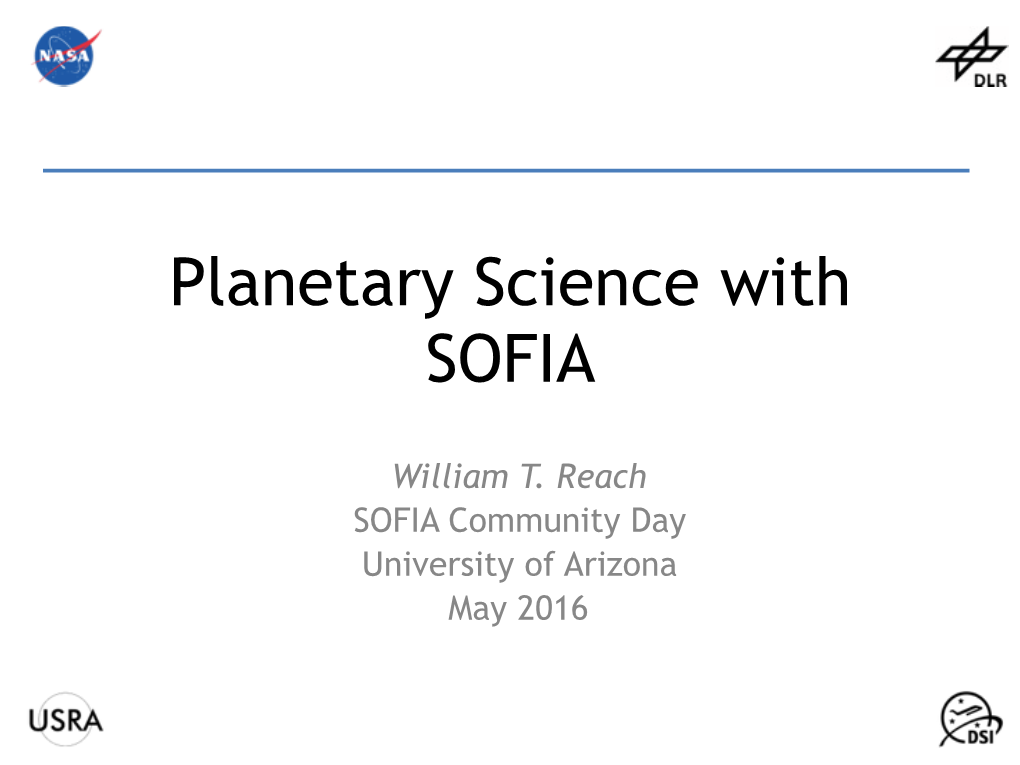 Planetary Science with SOFIA
