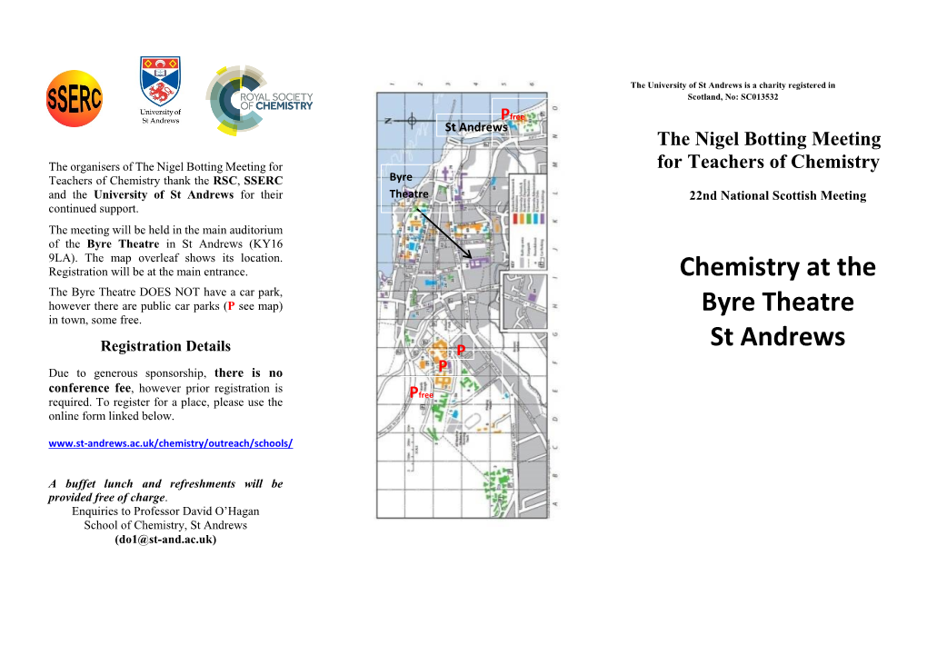 Chemistry at the Byre Theatre St Andrews