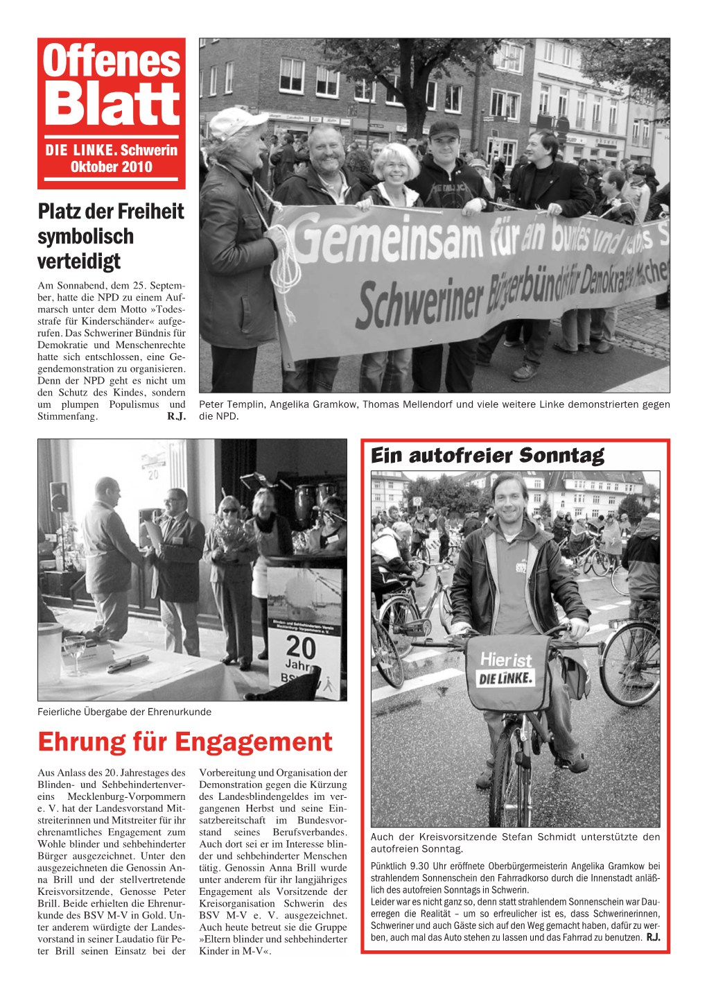 Offenes Blatt DIE LINKE