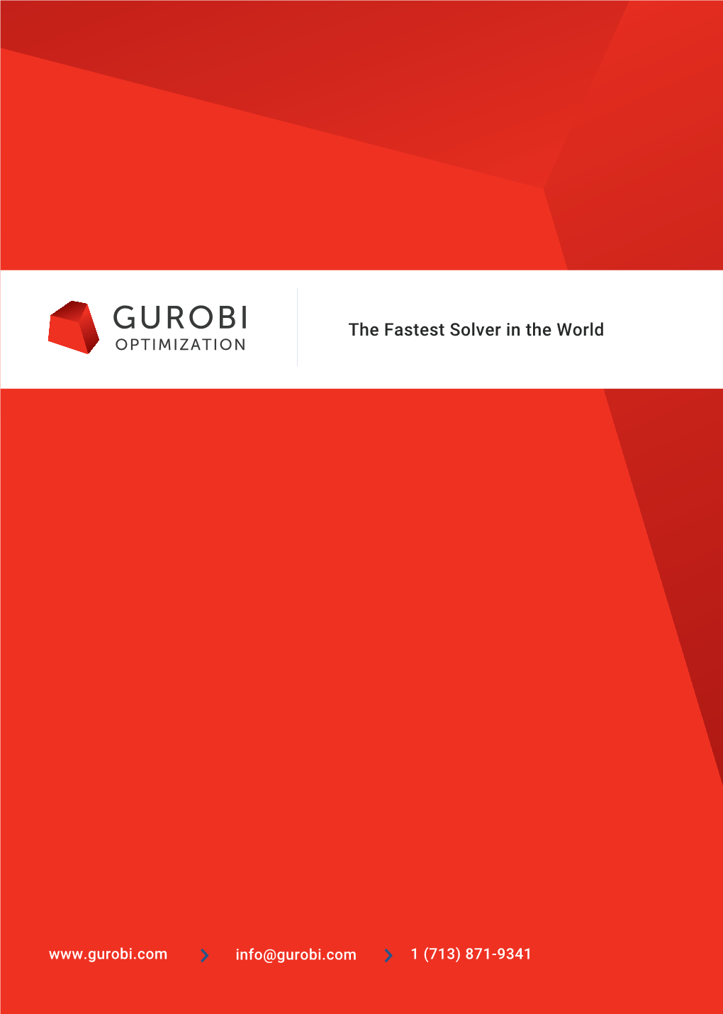 Gurobi Product Brochure-A4