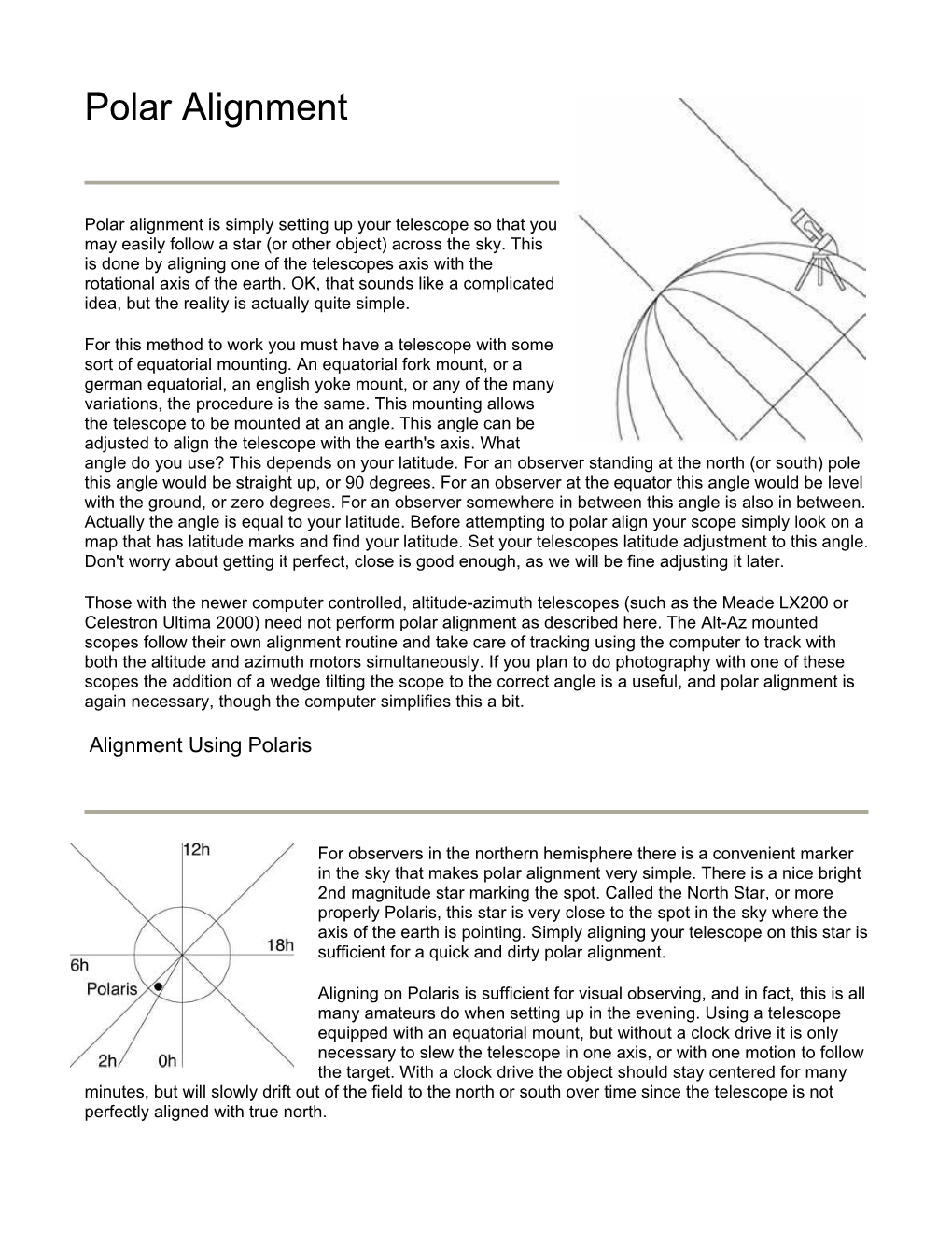 Polar Alignment