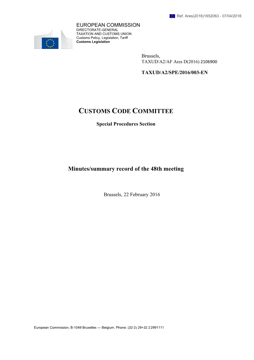 Customs Code Committee