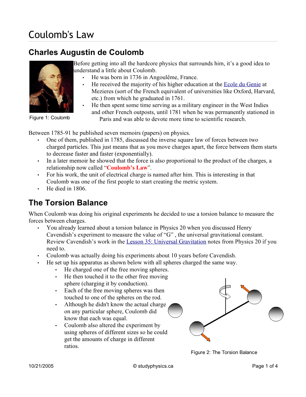 Coulomb's Law