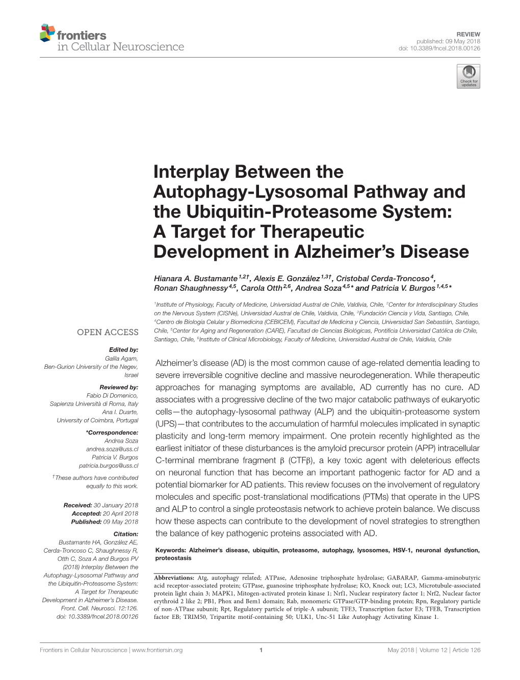 A Target for Therapeutic Development in Alzheimer's Disease