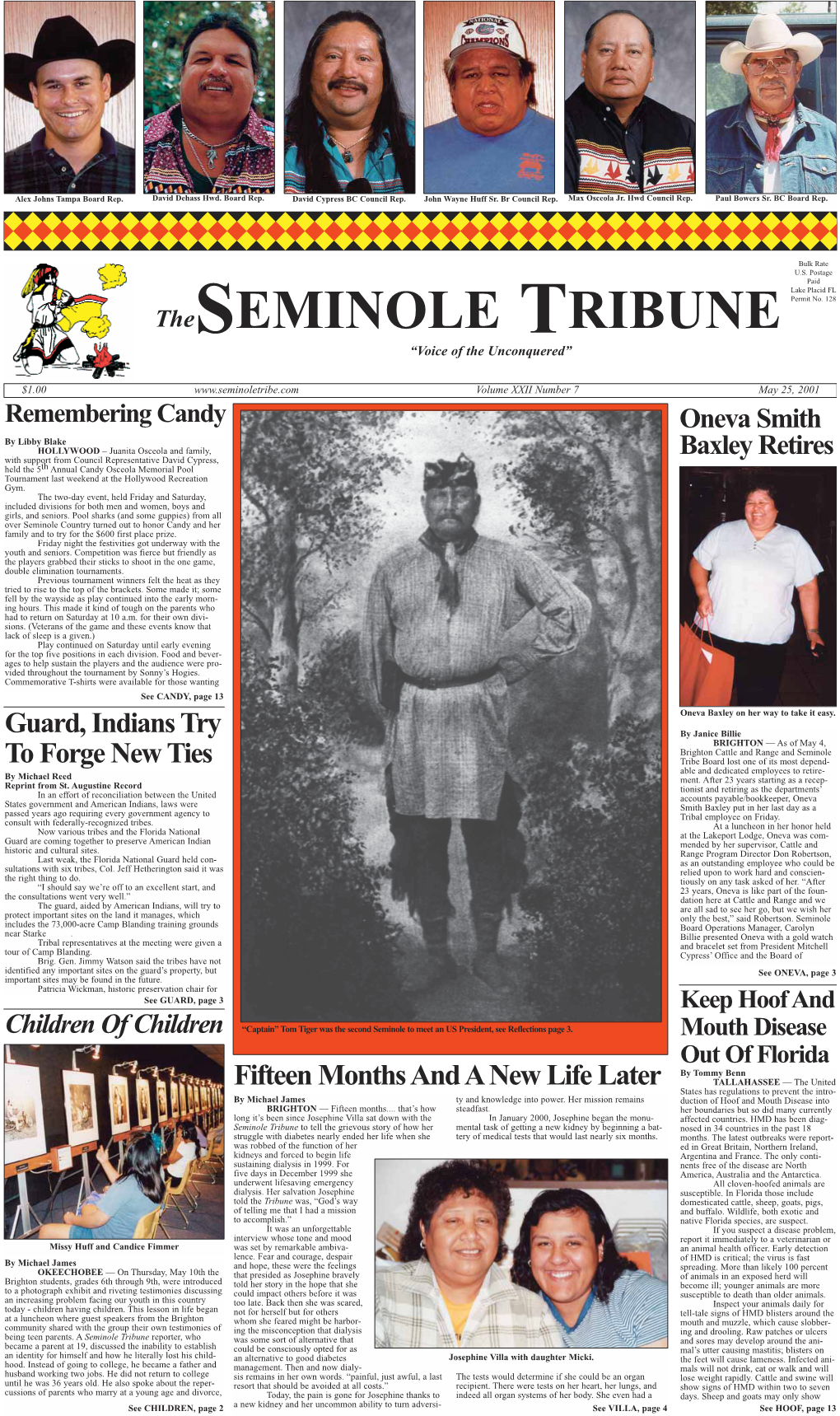 SEMINOLE TRIBUNE “Voice of the Unconquered”