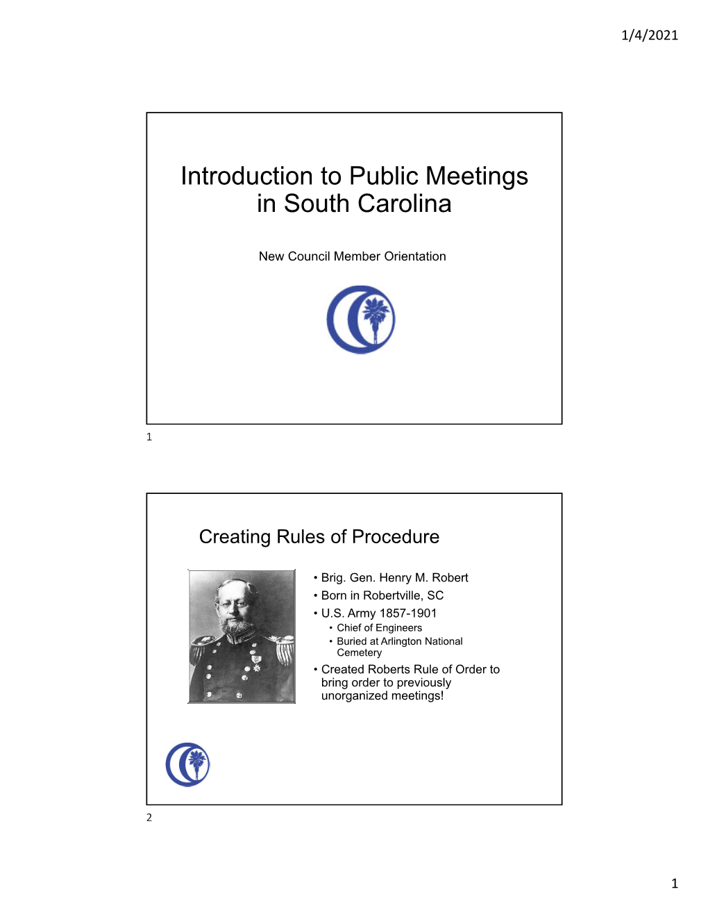 Introduction to Public Meetings in South Carolina