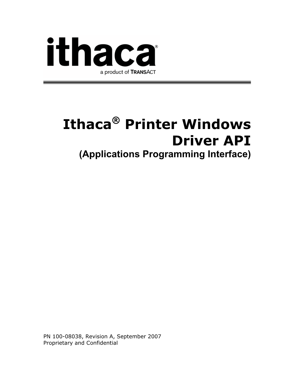 Printer API Manual