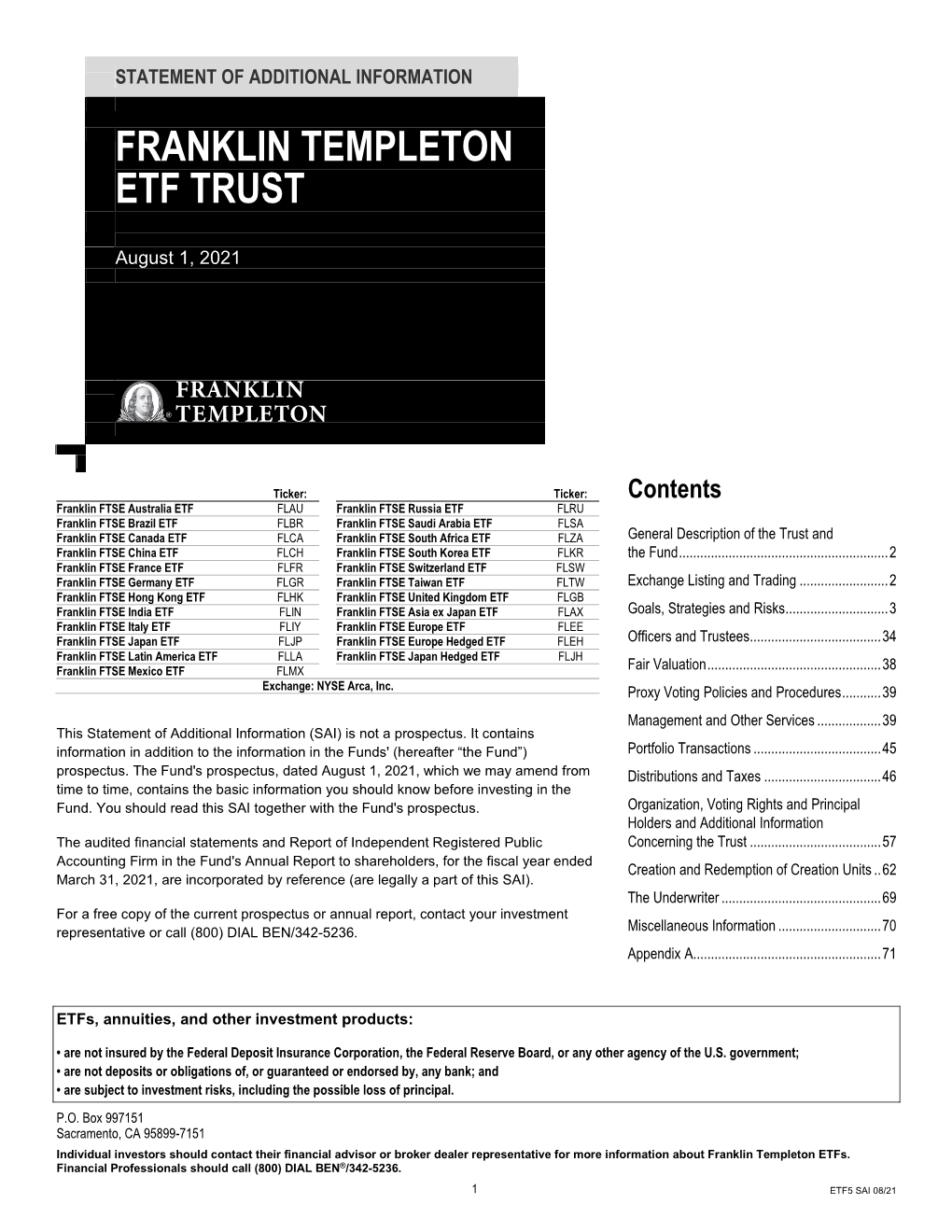 Franklin Templeton Etf Trust