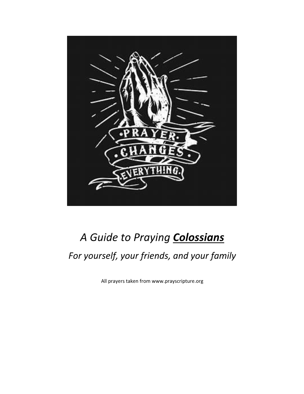 A Guide to Praying Colossians