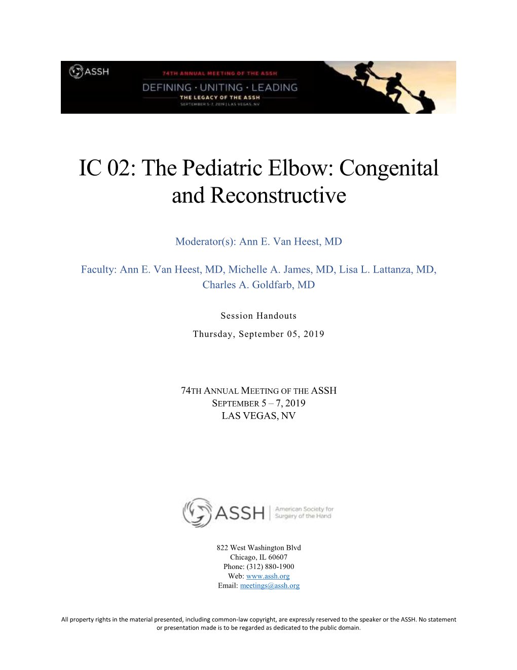 The Pediatric Elbow: Congenital and Reconstructive