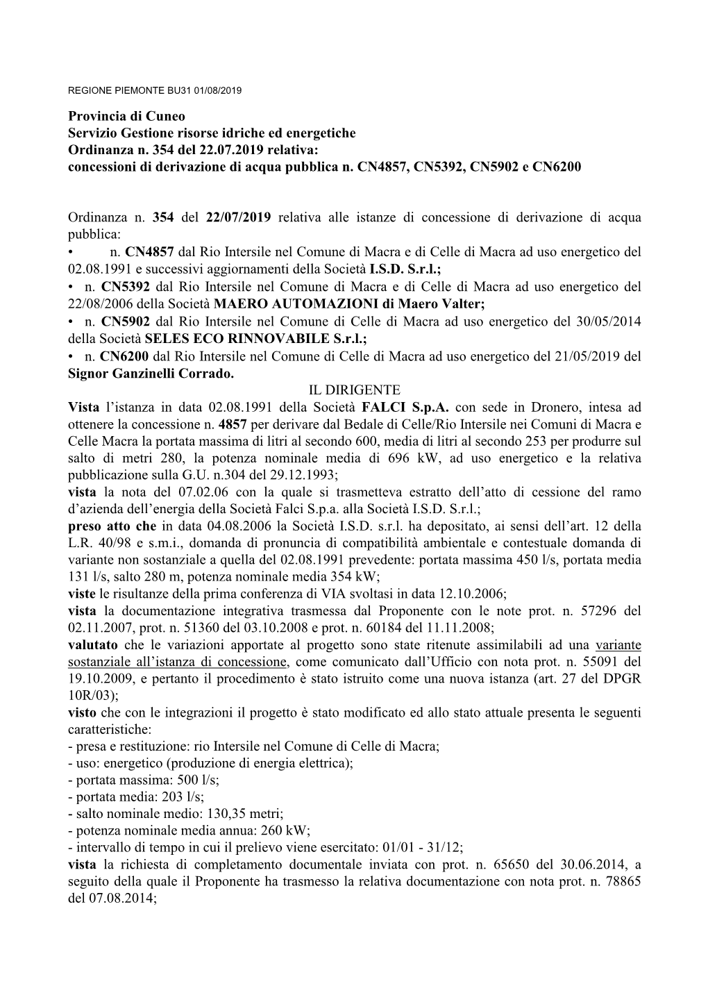 Aa Aa Provincia Di Cuneo 2019-07-23 69242 Pdf