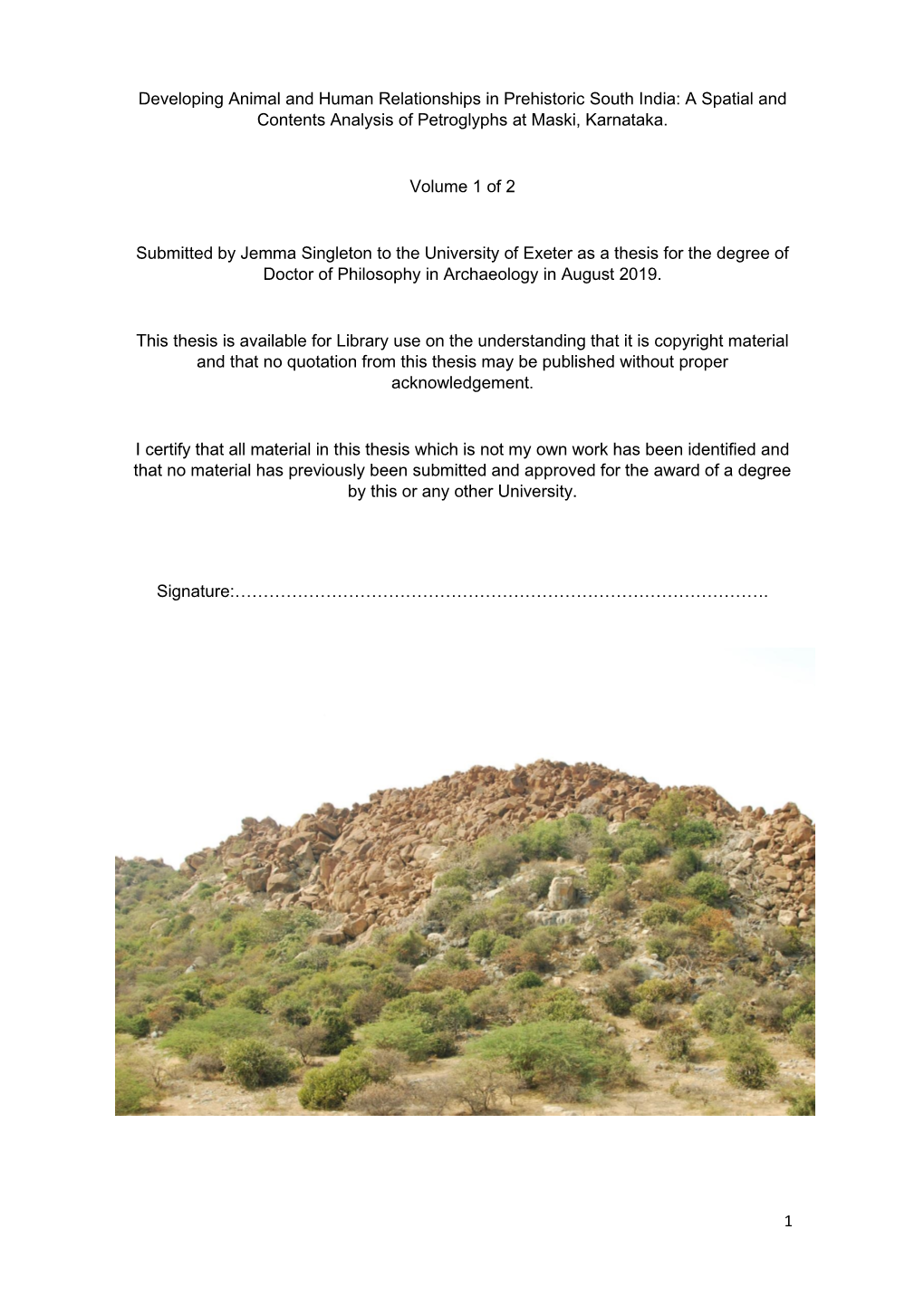 A Spatial and Contents Analysis of Petroglyphs at Maski, Karnataka