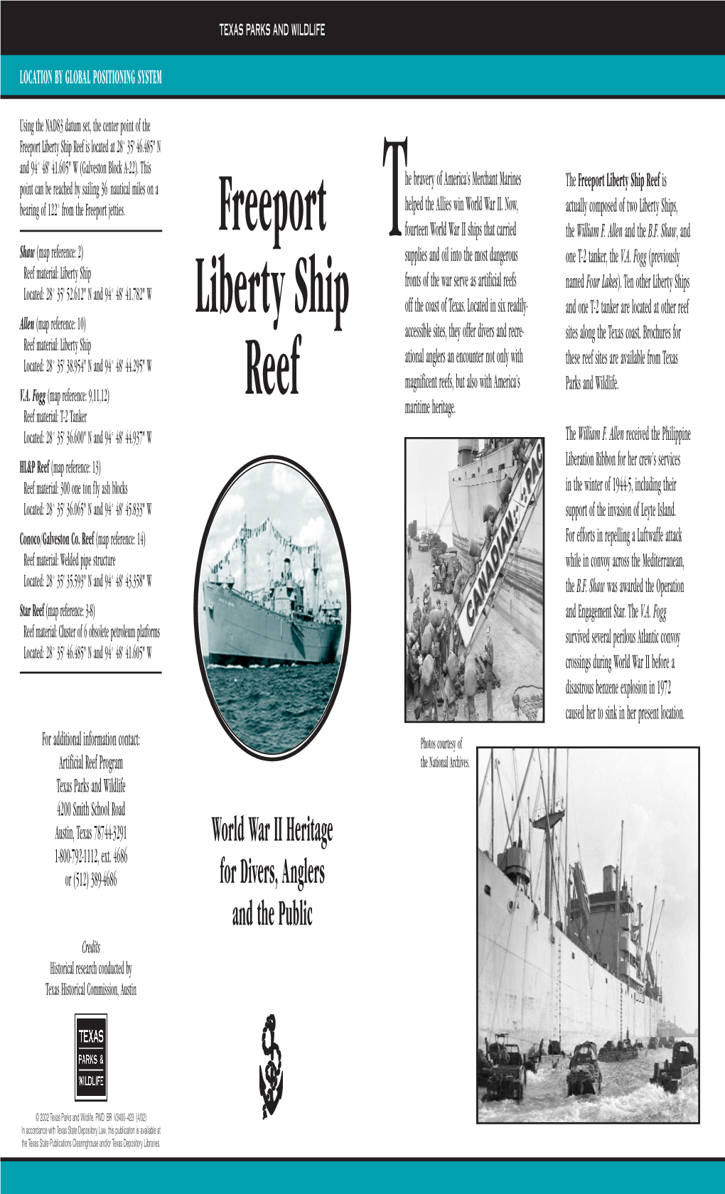 Freeport Liberty Ship Reef: World War II