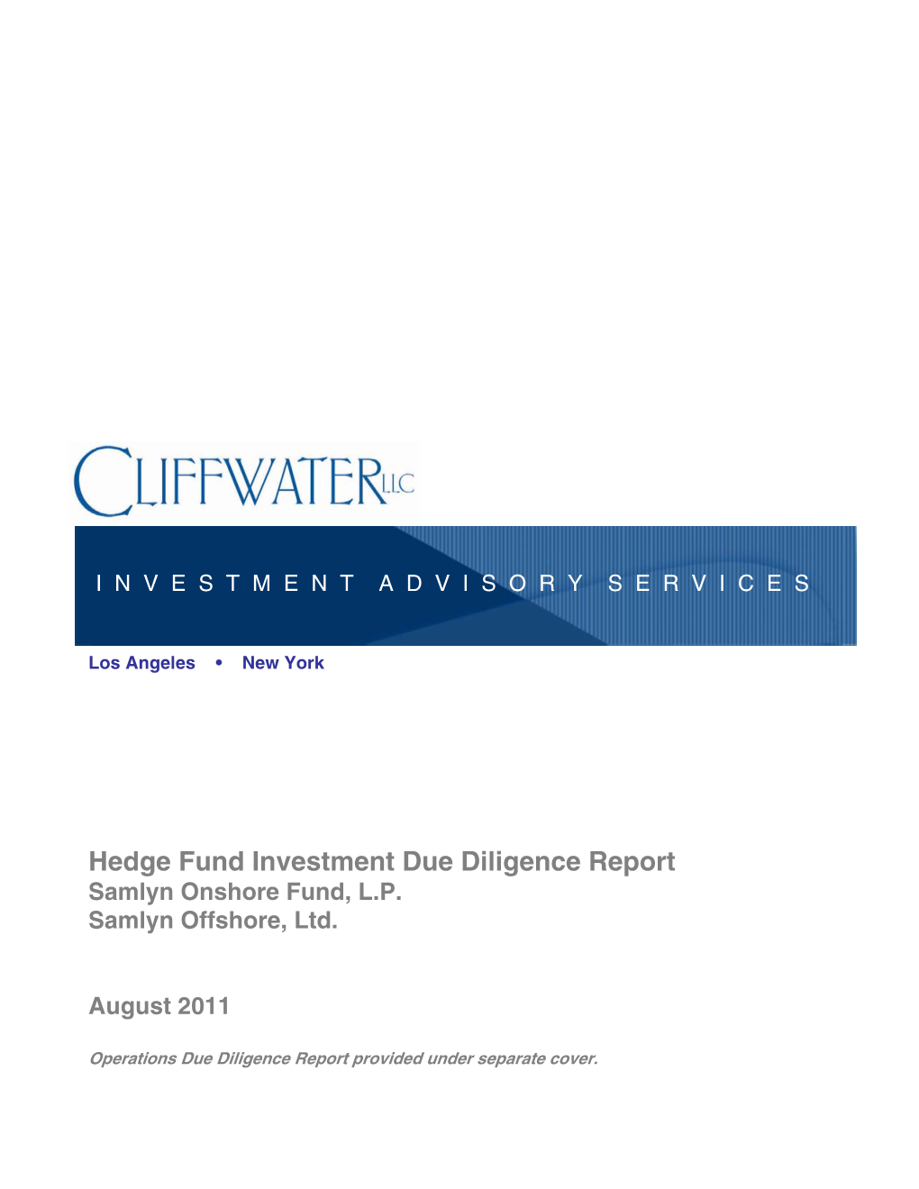 Samlyn-Hedge-Fund-Investment-Due-Diligence-Report-0811Redacted.Pdf