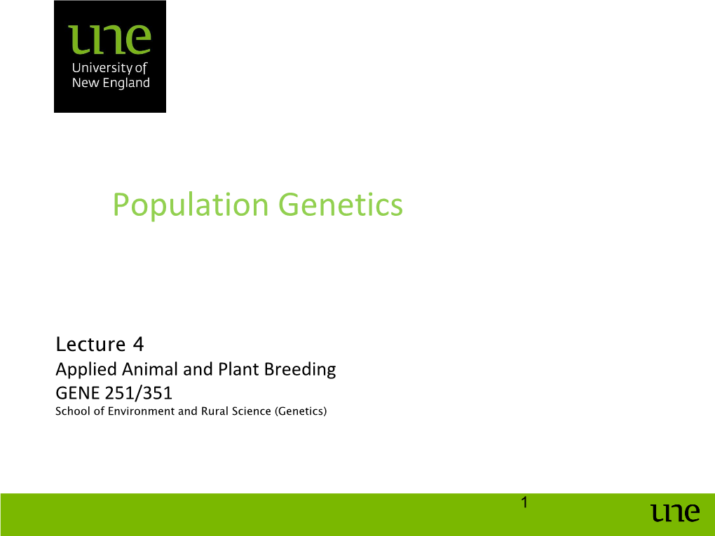 Population Genetics