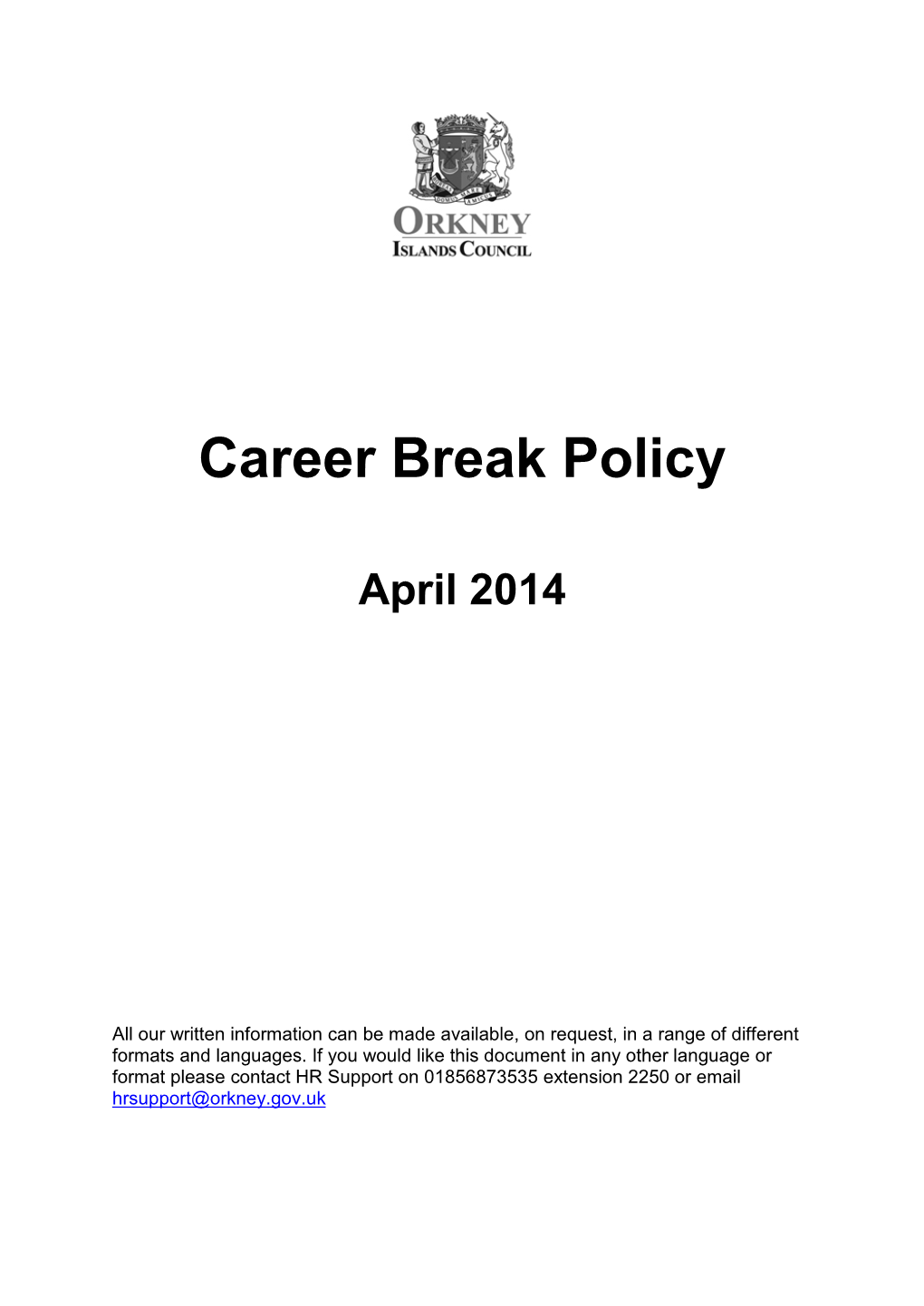 Career Break Policy