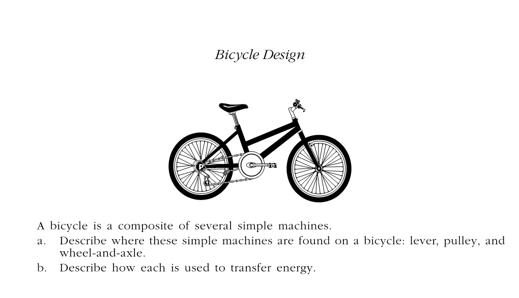 Bicycle Design Use the Illustration of a Bicycle Below to Answer Question 23