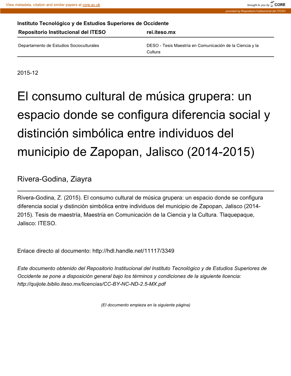 El Consumo Cultural De Música Grupera