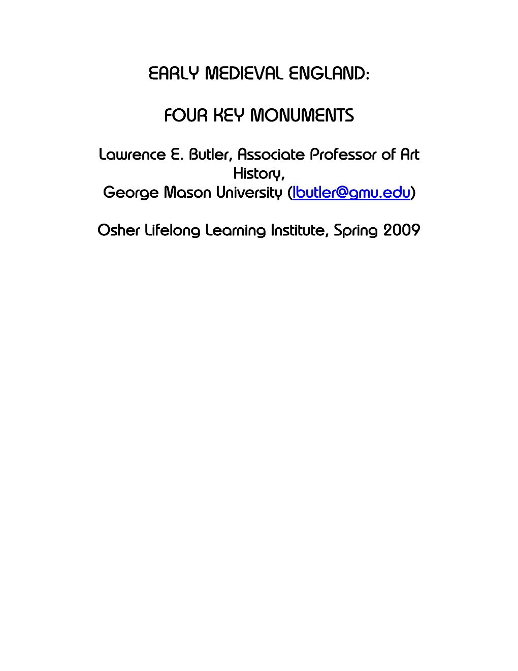Four Key Monuments Four Key
