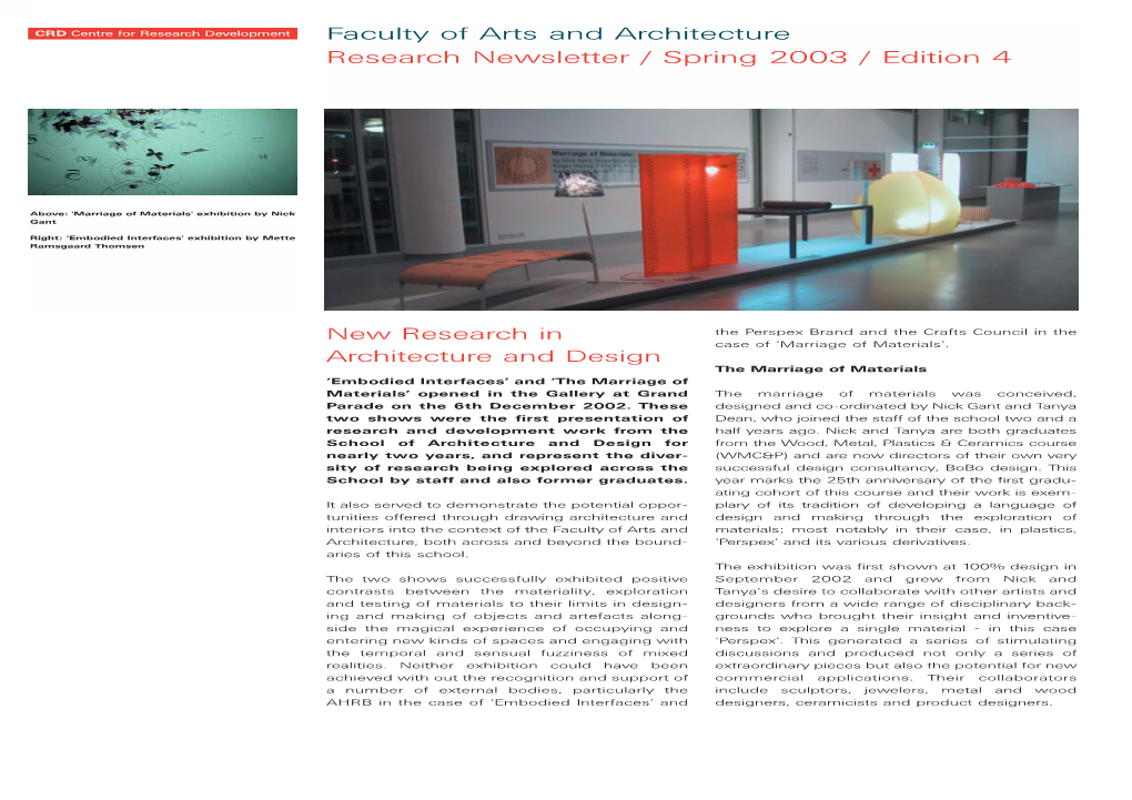 Research News 4, Spring 2003