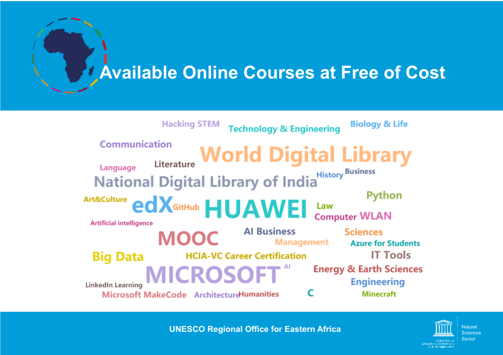 Available Online Courses at Free of Cost