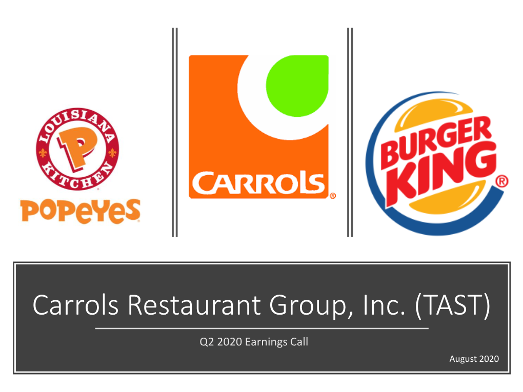 Carrols Restaurant Group, Inc. (TAST)
