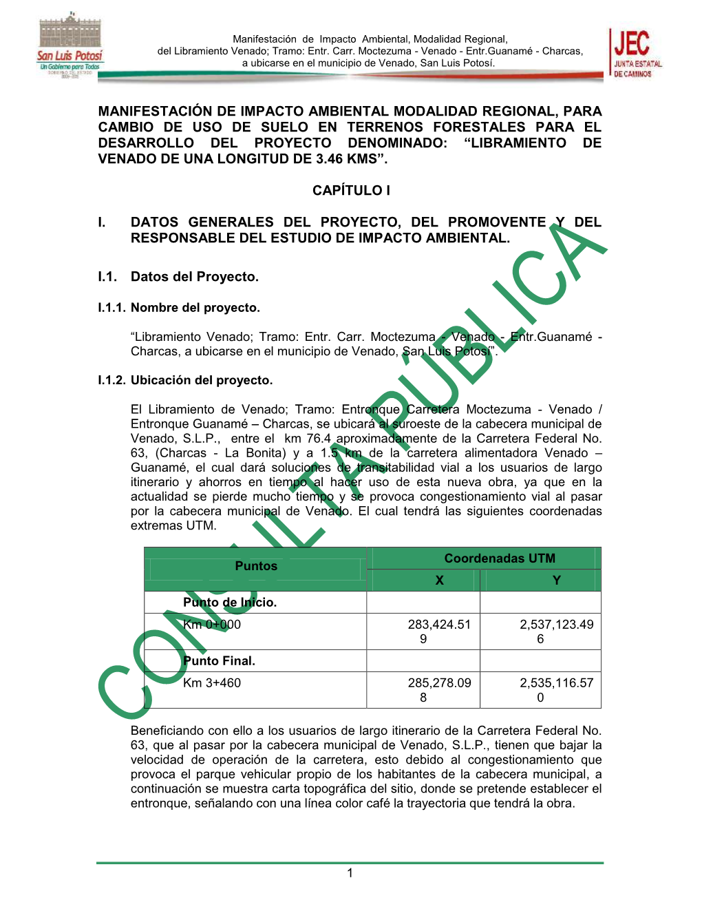 Manifestación De Impacto Ambiental Modalidad